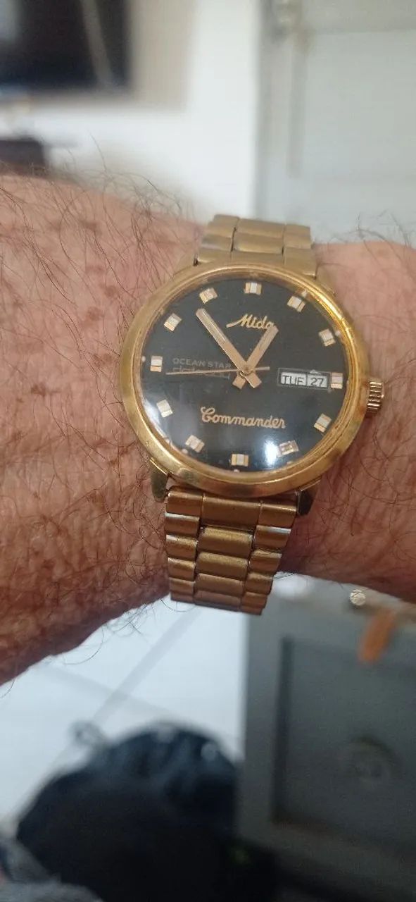 MIDO COMMANDER OCEAN STAR DATADAY automático maravilhoso relógio