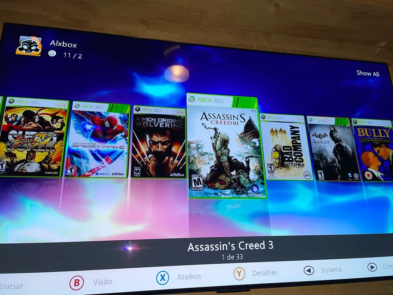 Xbox 360 com 2 controles hd250gb - Foto 5
