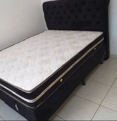 Cama box colchão e base nova agora