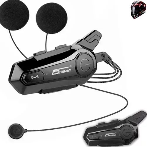 Intercomunicador bluetooth fone Para Capacete De Moto viagem 300m a 1000m - Foto 3