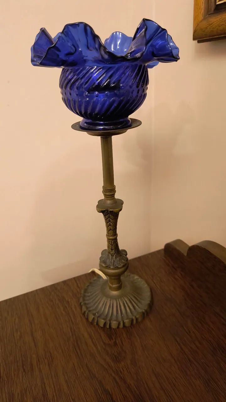 Abajur antigo de Bronze - Foto 2