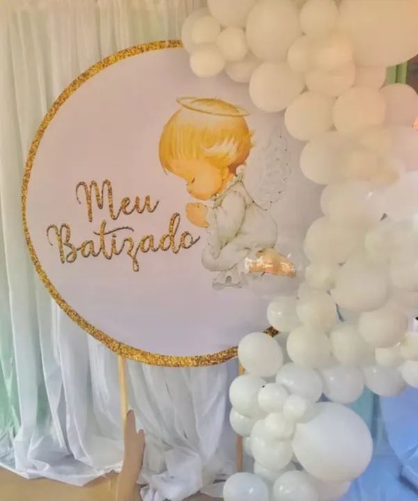 Capa para arco de decoração batizado