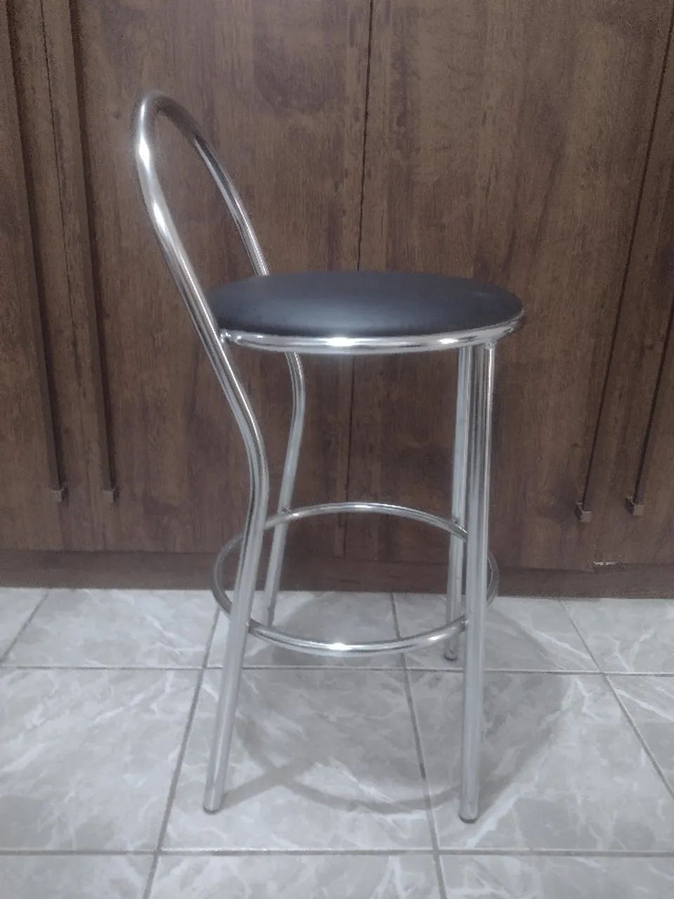 Banqueta cromada alta - Foto 2