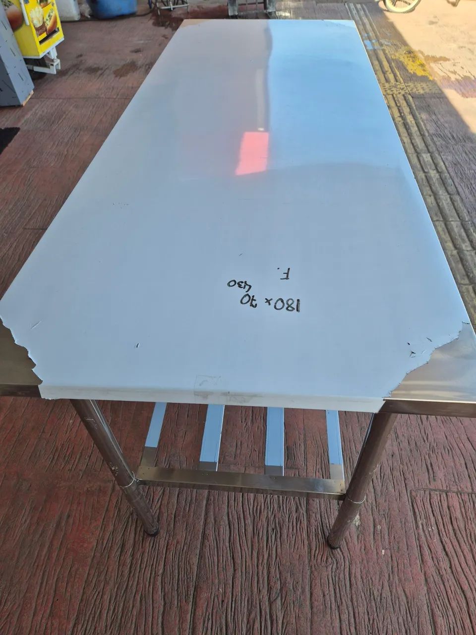 Mesa de Aço Inox para Comércio 180cm por 70cm  - Foto 3