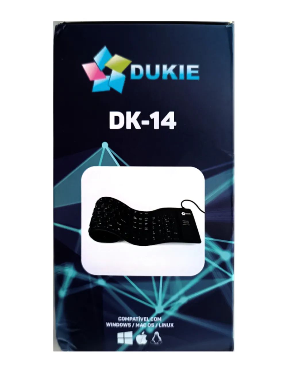 teclado flexivel dk14 usb plug and play impermeavel k19 - Foto 3