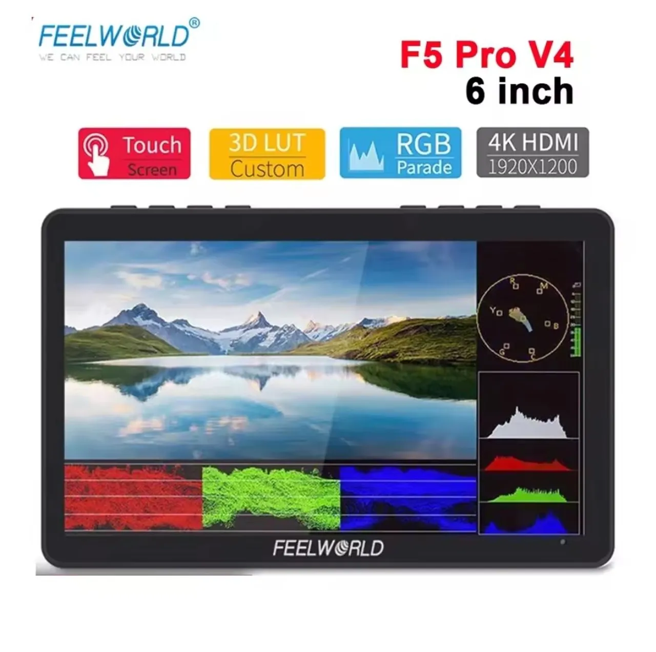 Monitor 4K FEELWORLD F5 Pro V4 6 polegadas