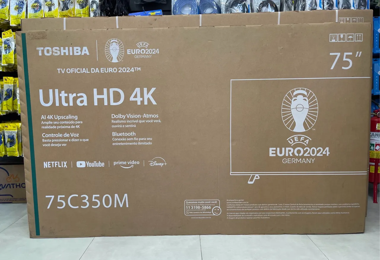 Televisão 75 polegadas 4K smart ?