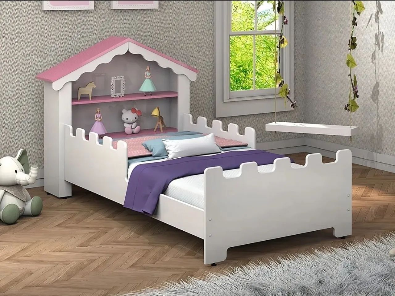 Selling Princess Castle Children's Bed with Mattress