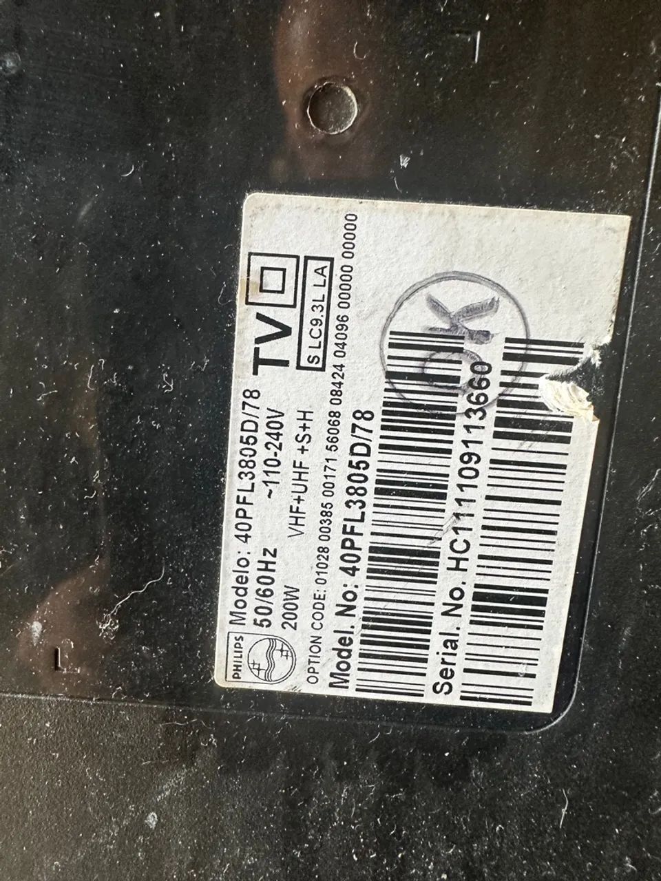 Tv model 40PFL3805D/78 defeito não liga não tenho controle tela defeito 