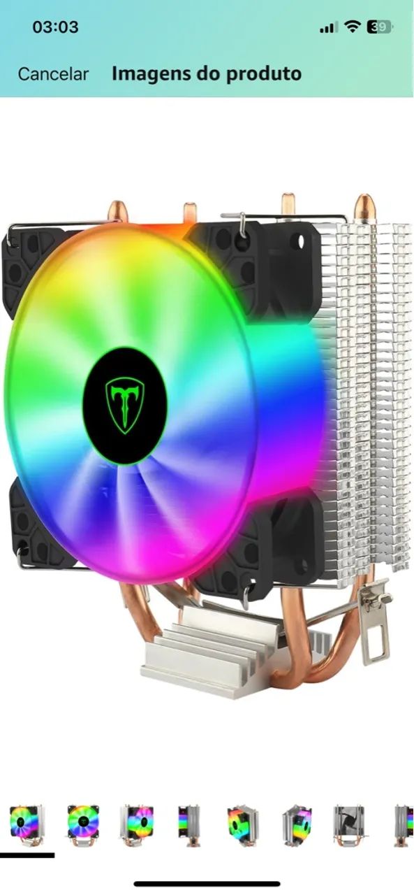 Aircooler T-Dagger com iluminação RGB