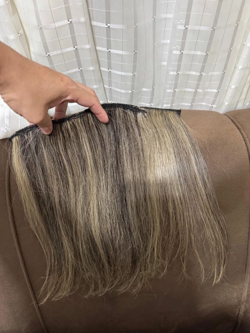 Conjunto 2 telinhas cabelo humano loiro mesclado  - Foto 3