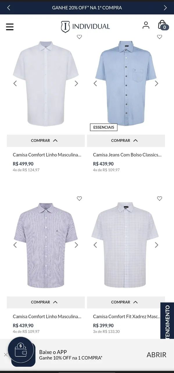 Camisa Individual (nova) XGG algodão Egípcio - Foto 4