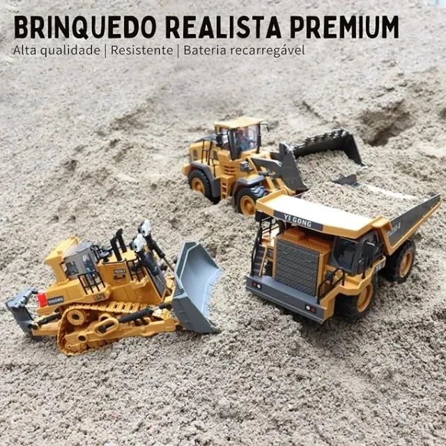 Trator Esteira Terra Areia Controle Remoto  - Foto 4
