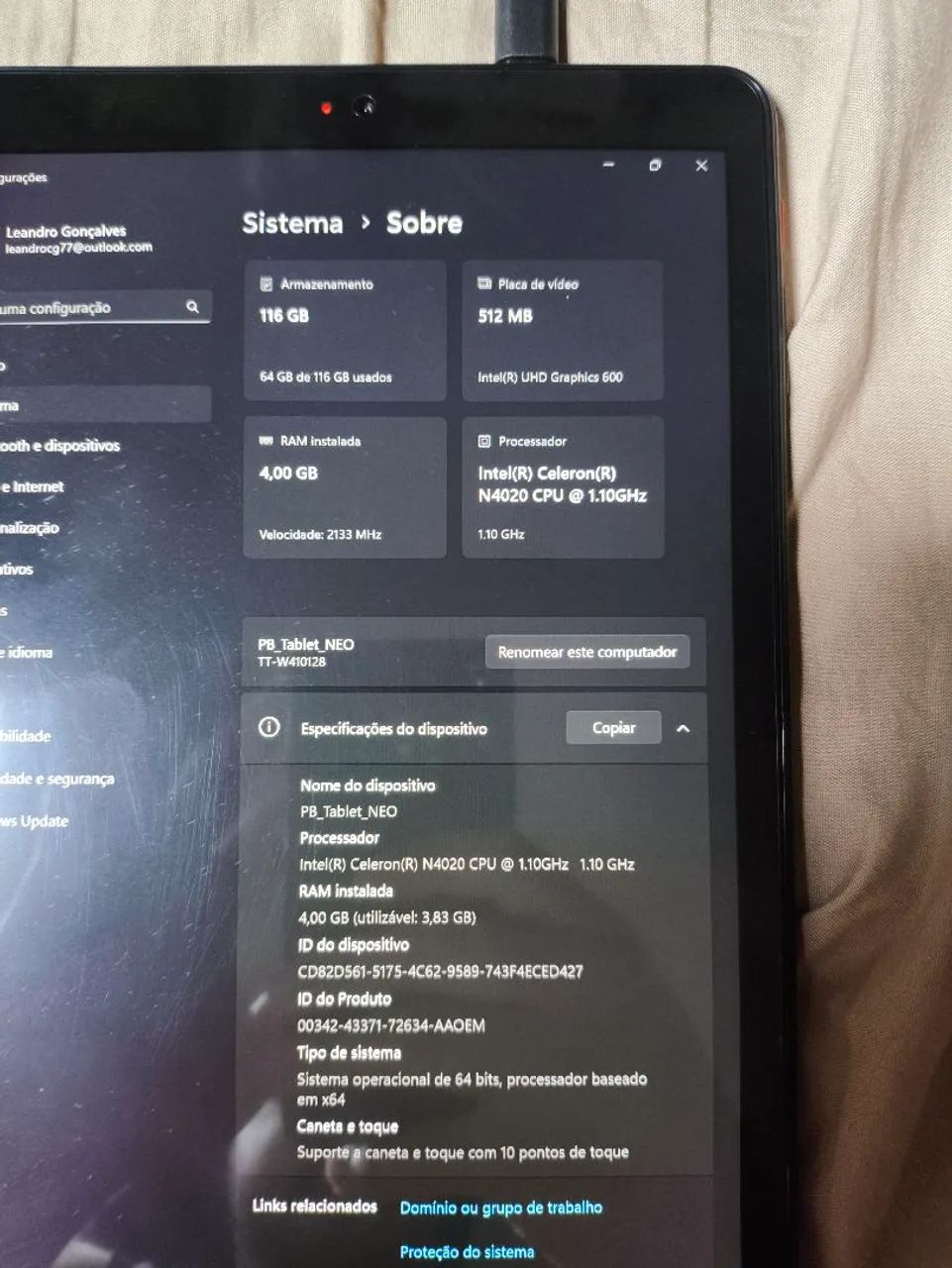 Tablet Tectoy com Windows 11 Home  - Foto 4