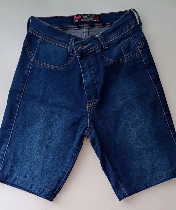 Bermuda jeans feminina 