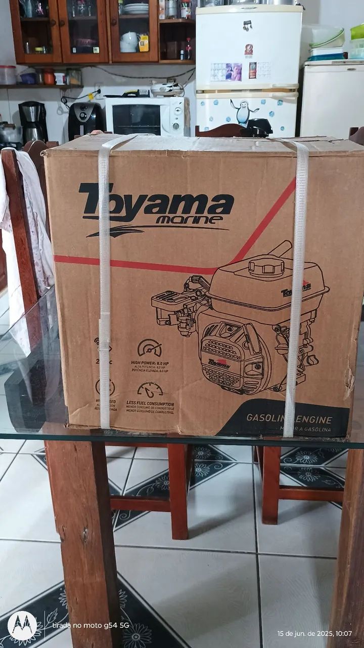 Motor toyma 8hp completo Elise eixo óleo,tudo zero,com nota fiscal. - Foto 4