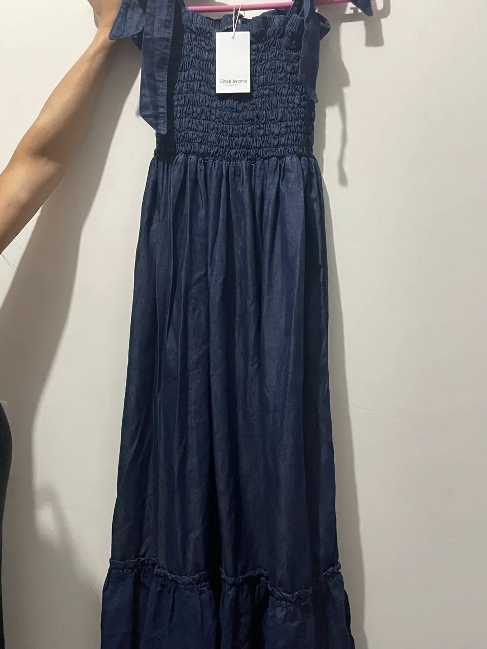 Dois Vestidos Midi Jeans - Novos - Foto 2