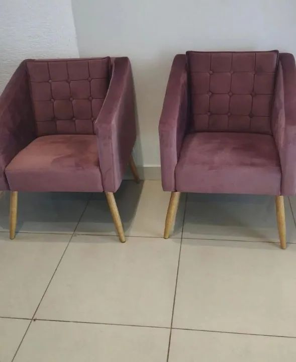 Poltronas de veludo rosa -  Conforto e elegância! - Foto 5