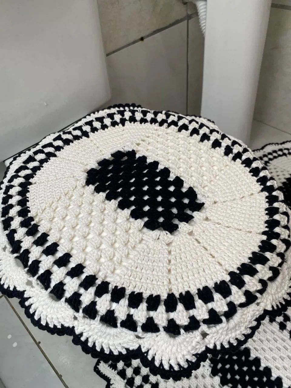 Kit de banheiro em crochê  - Foto 3