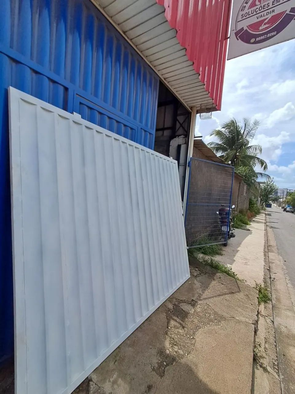 Portão reformado para garagem de correr de 2.00x2.50