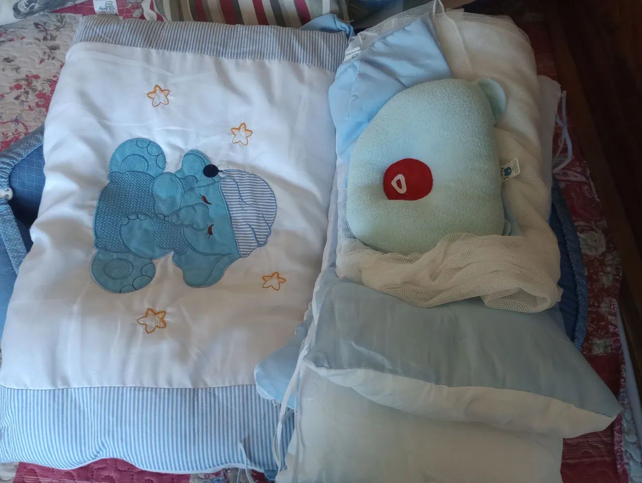 Enxoval de bebê com tema de elefante - Foto 4
