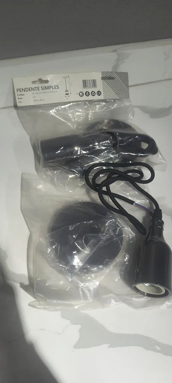 2 Pendentes simples retrô preto pérola - Foto 5