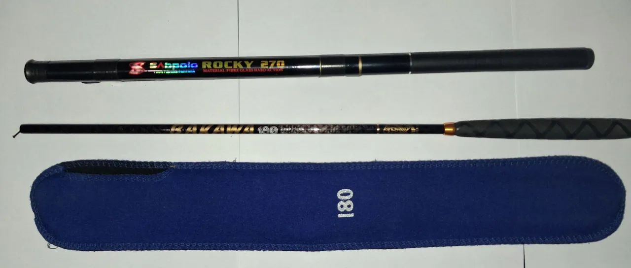 Conjunto 2 varas de pesca telescópica, carbono, 1,80m, 2,70m e mais acessórios  - Foto 3