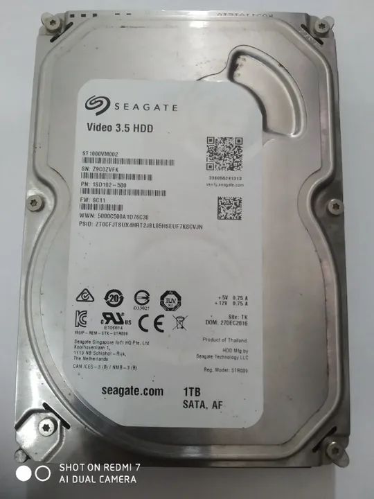 Hd Seagate 3.5HDD SATA 1TB 89v - Foto 2