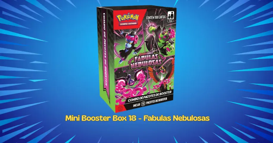 Mini booster box - 18 Pacotes de Booster Fabulas Nebulosas Pokemon