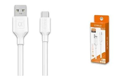 Cabo USB para Tipo C Branco 1 Metro 4.8A a'Gold - Foto 2