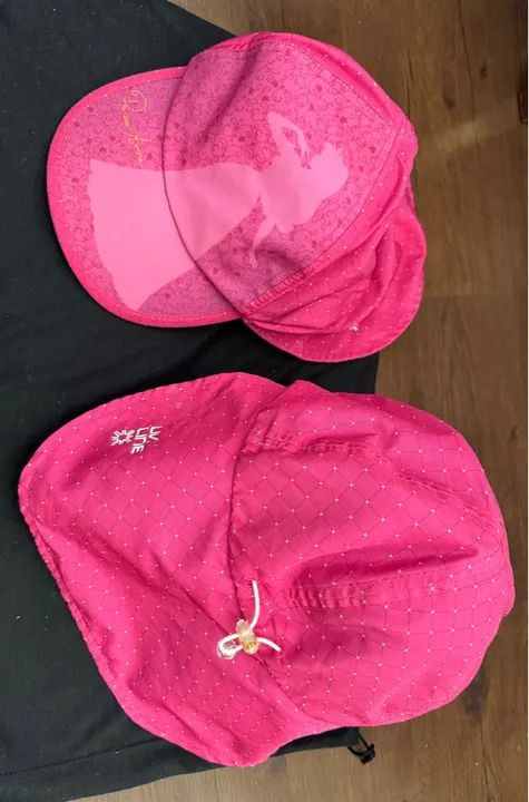 Para irmãs gêmeas ou idades próximas! 2 chapéus (boné) infantis de princesa UV Line