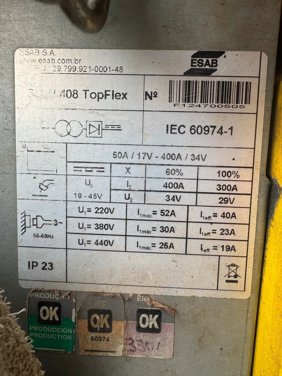 Maquina de Solda mig Esab Smashweld 408 topflex - Foto 4