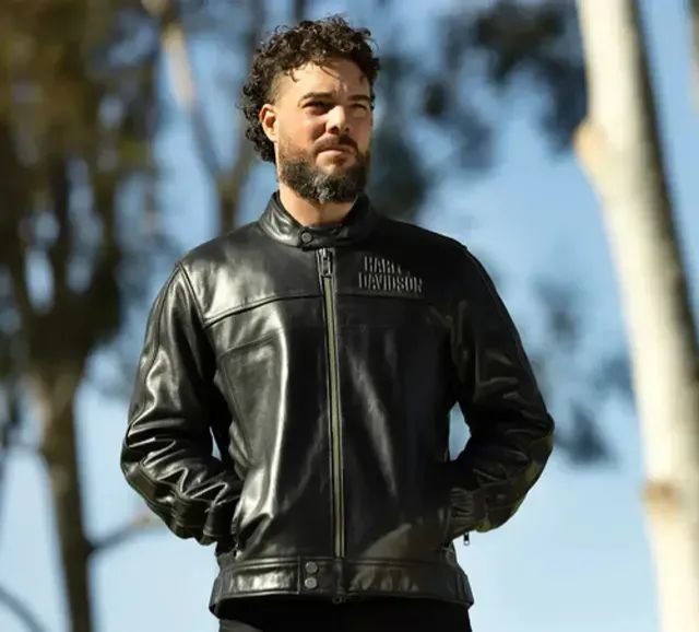 Harley-davidson Jaqueta Couro Búfalo Café Racer