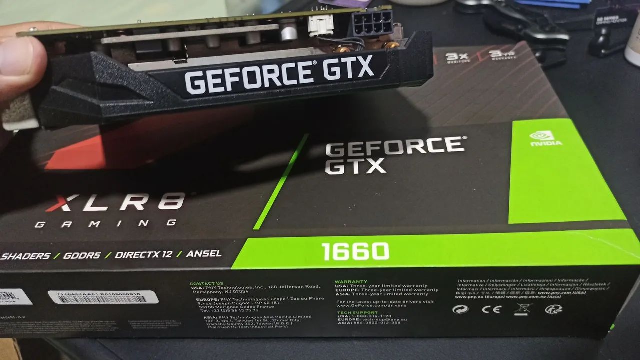 Placa de vídeo GTX1660 6GB