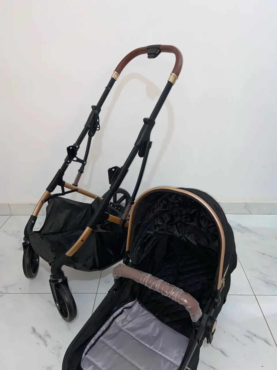 Carrinho de bebê com Moisés - Foto 3