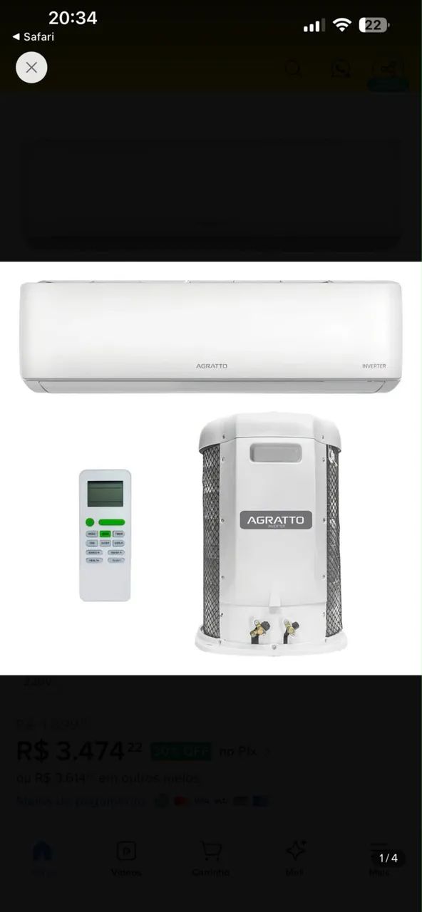 AR CONDICIONADOR DE AR SPLIT HI-WALL - Foto 3