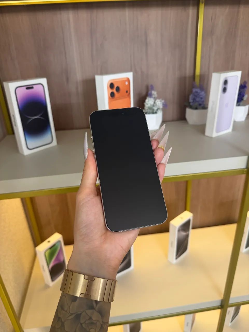 iPhone 15 Pro 128GB Titânio Branco - Foto 5