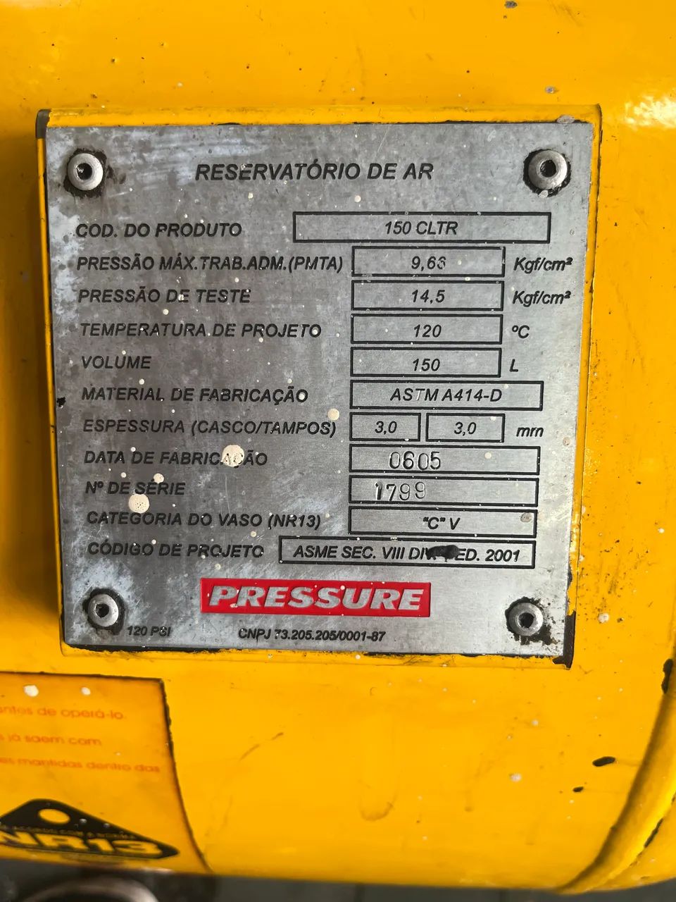 Compressor de ar 2HP 150L. Oportunidade  - Foto 5