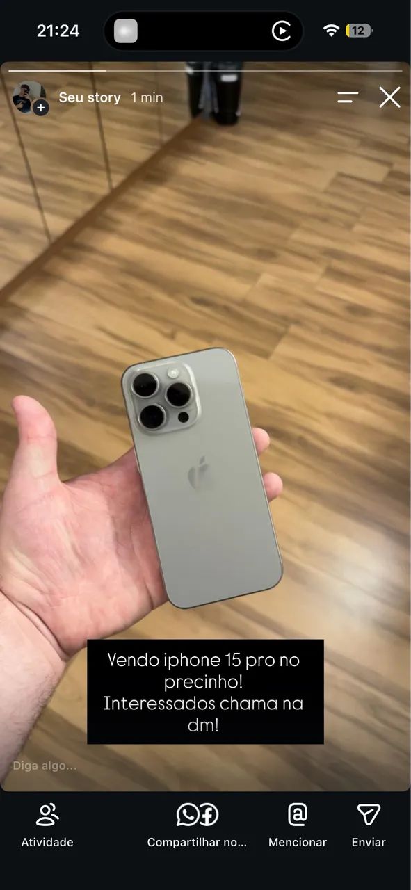 IPHONE 15 PRO - 128Gb - ZERO! - Celulares e Smartphones - Nova