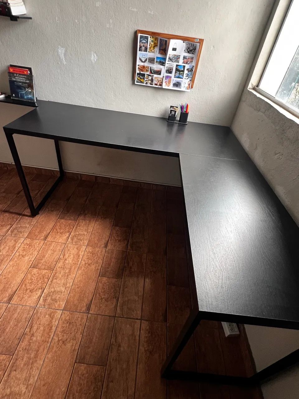 Mesa de escritório em L com cadeira - estilo industrial - Foto 3