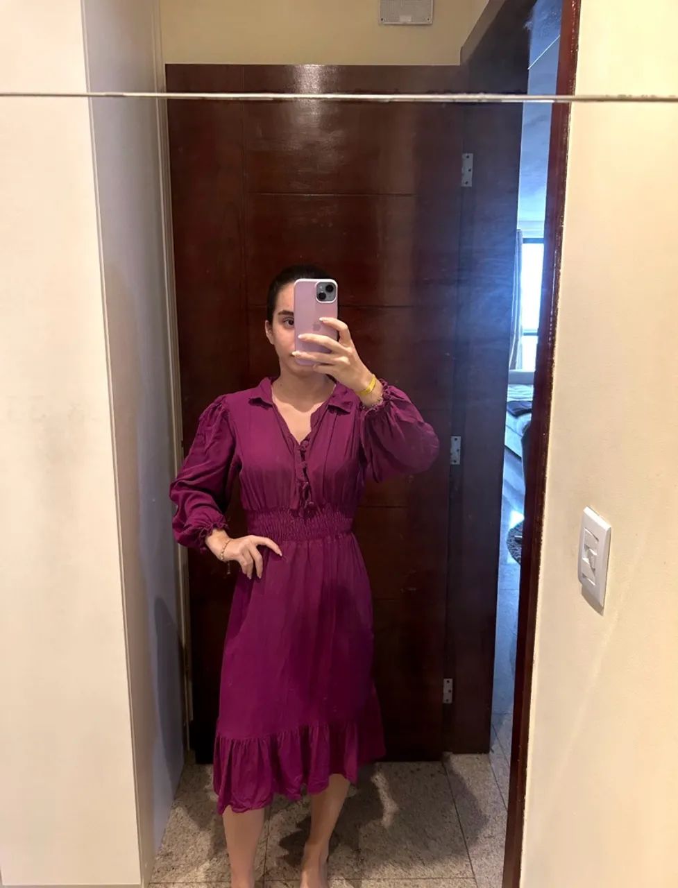 Vestido roxo básico 