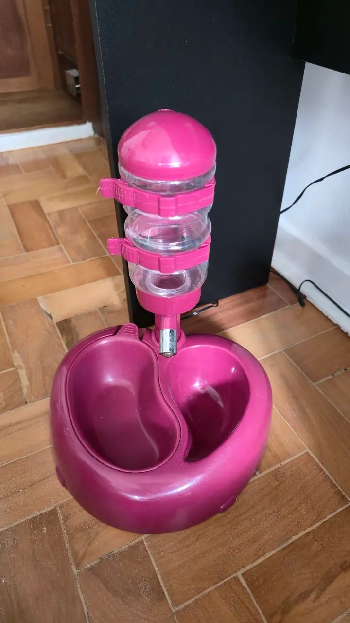 Bebedouro Automático com Comedouro Duplo para Cães e Gatos