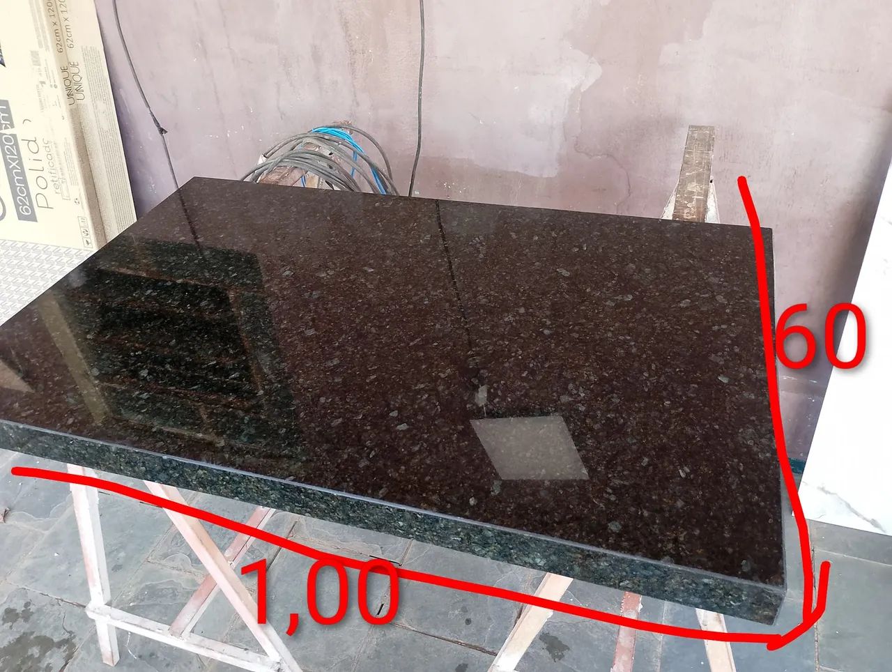 Balcão em Granito Verde 1,00x60 - Foto 3