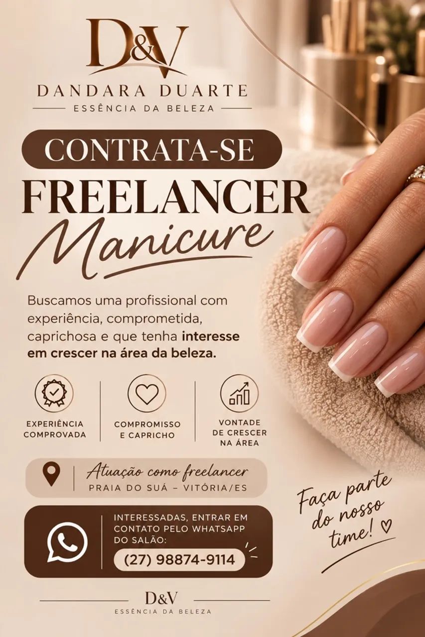 Precisa se de manicure 