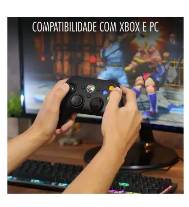 Controle Sem Fio Recarregável Vibração Xbox 360 E Computador - Foto 2