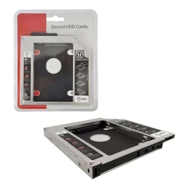 Adaptador Case Caddy 2º Hd Ssd/dvd P/notebook 12mm 12,7mm - Foto 4
