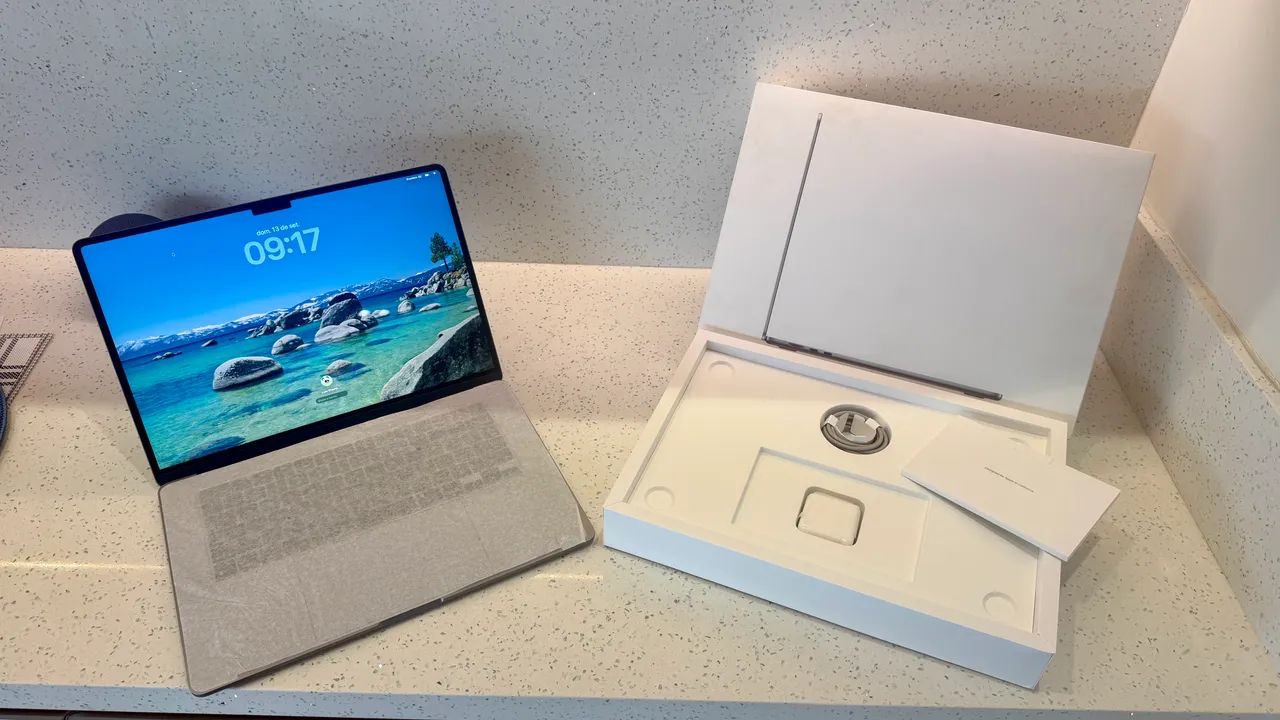 MacBook Air 15 M2 512GB 2023 Midnight - Caixa + Carregador