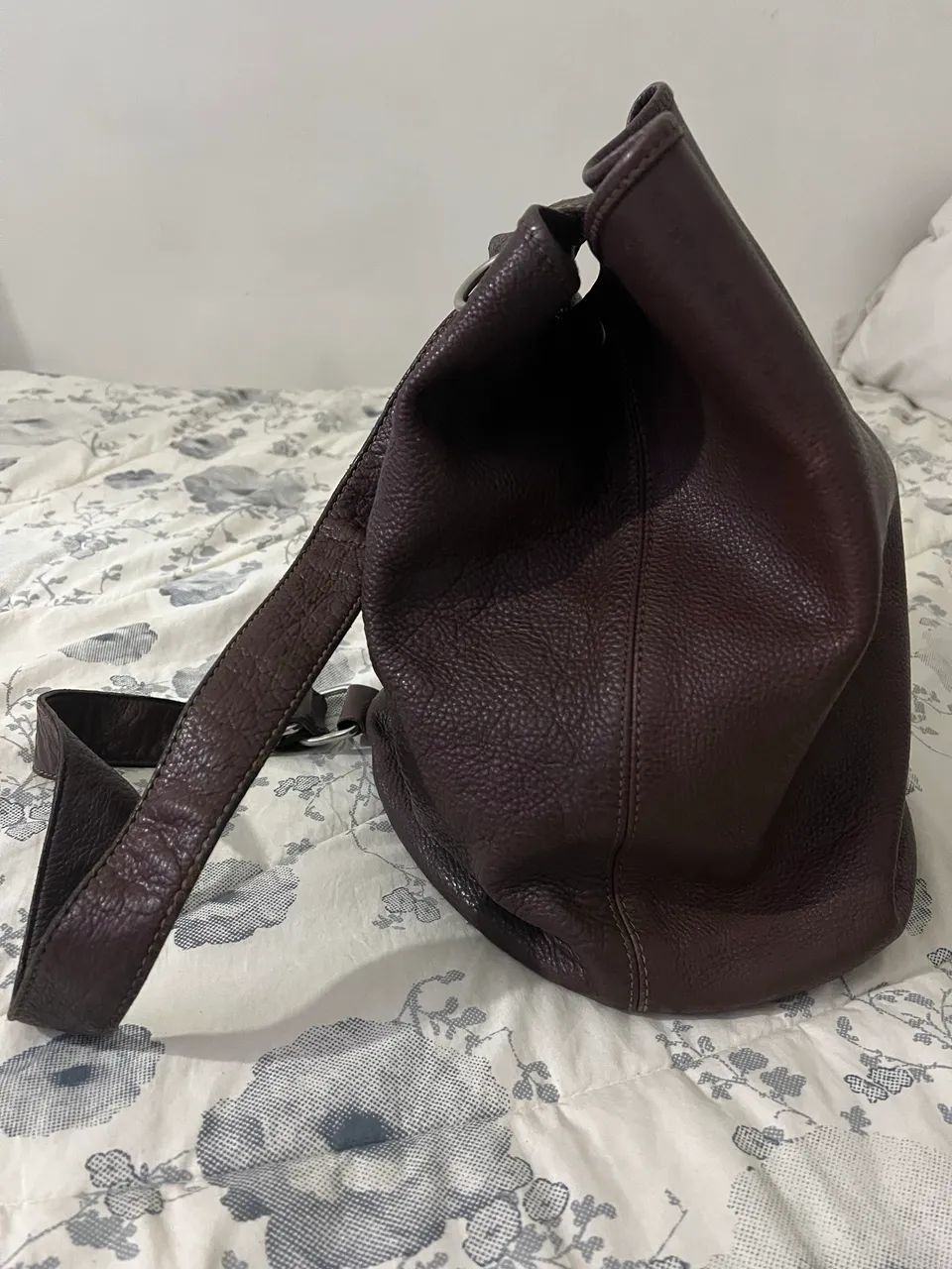 Bolsa de couro legítimo marrom - Foto 4