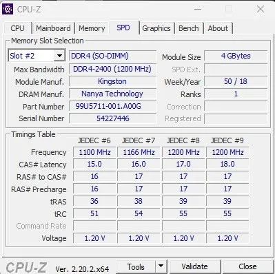 Memória DDR4 4GB Kingston so-dimm (notebook)