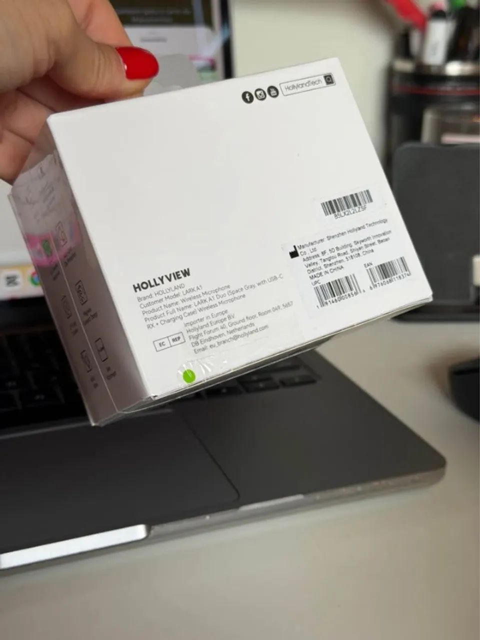 Microfone de Lapela Hollyland A1 - USB-C com case - LACRADO - Foto 2